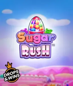 Experience the sweet world of the Sugar Rush slot game by Pragmatic Play, with a colorful candy dispenser against a whimsical background of candyland. This graphic evokes the playfulness of the slot, enhanced with bright candies and engaging typography. Great for those with a sweet tooth, delivering a delightful gaming experience. 